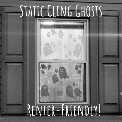 Ghosts Static Cling Set - Renter Friendly! No Adhesive!