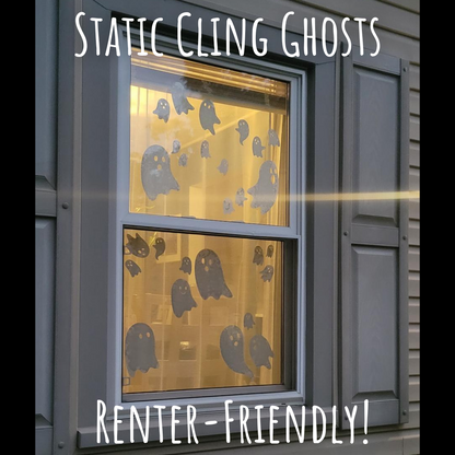 Ghosts Static Cling Set - Renter Friendly! No Adhesive!