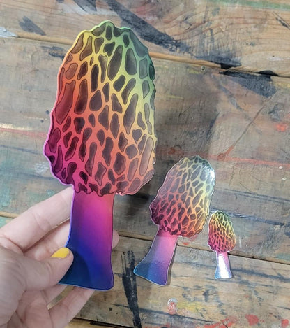 Morel Mushroom Decal | Weatherproof Contour-Cut Sticker | Made in Michigan