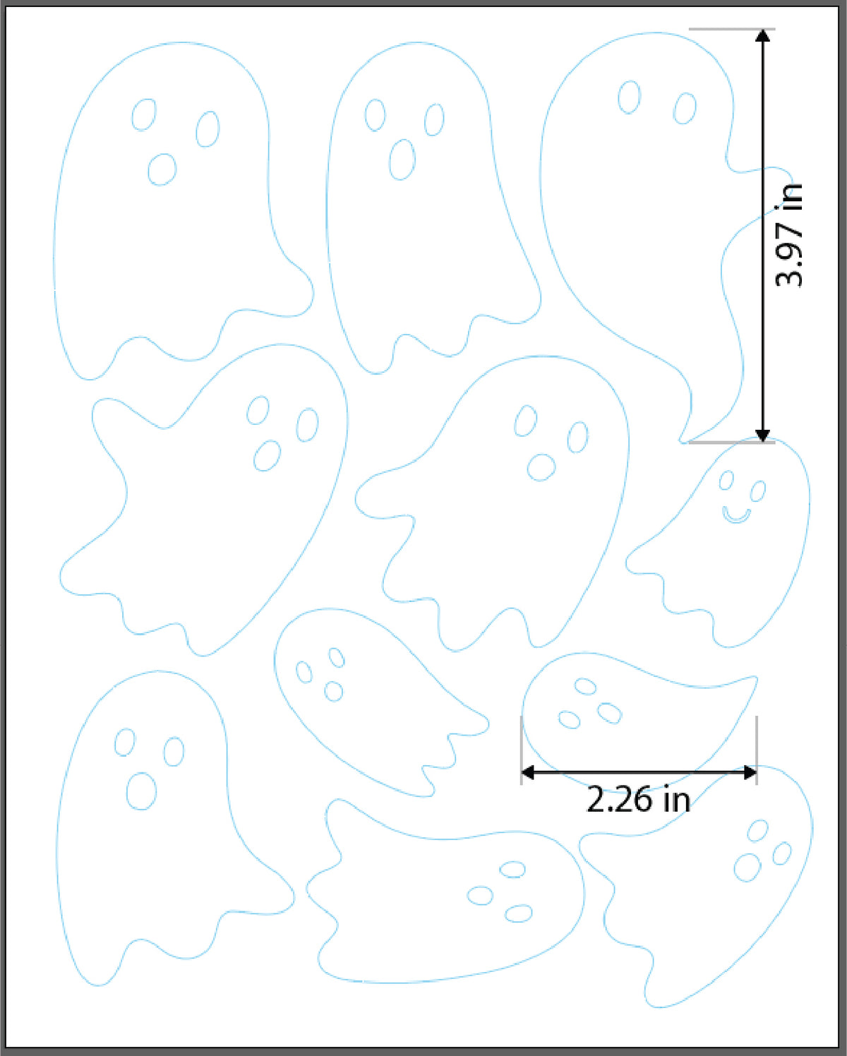 Ghosts Static Cling Set - Renter Friendly! No Adhesive!