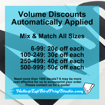 9" Printed Vinyl Letters & Numbers