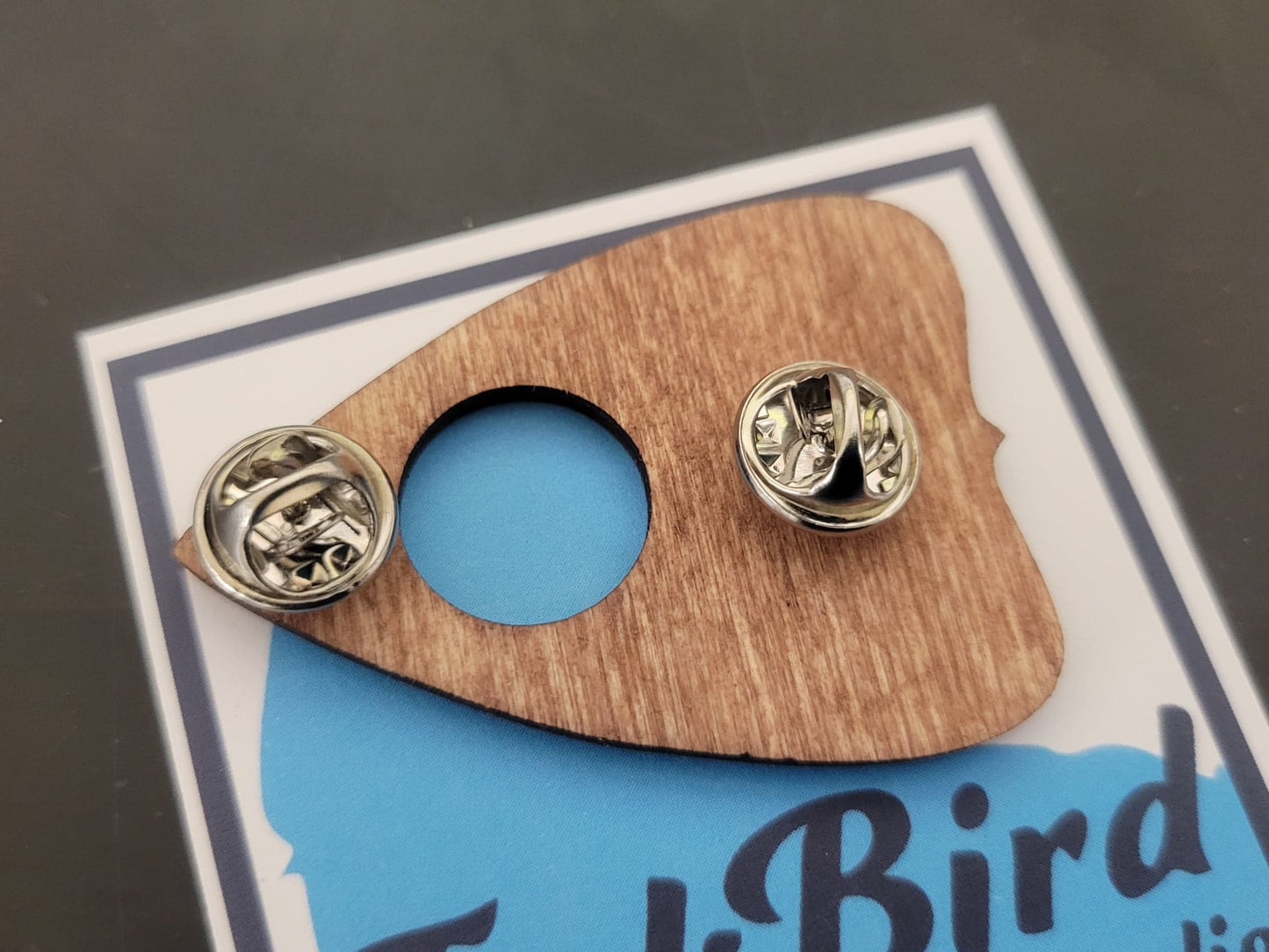 Planchette Pin. Laser cut wood, Large/Small