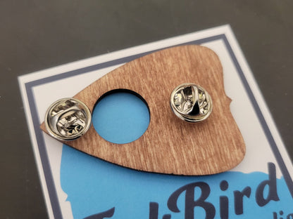 Planchette Pin. Laser cut wood, Large/Small