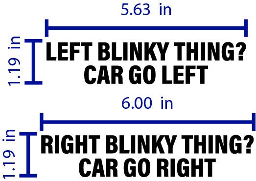 Turn Signal / Blinker Decal