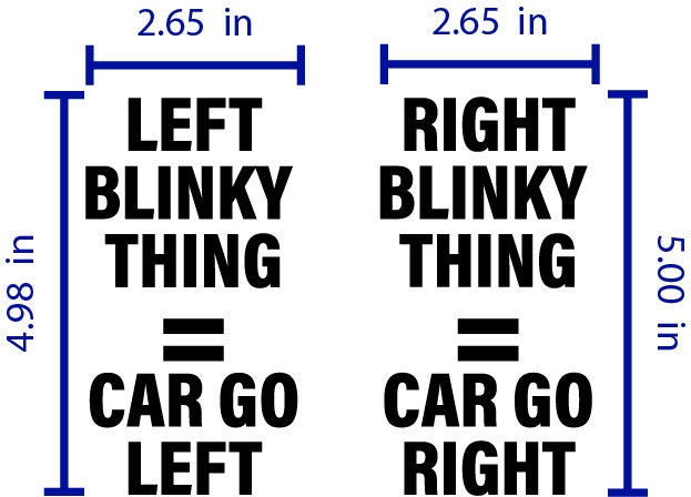 Turn Signal / Blinker Decal