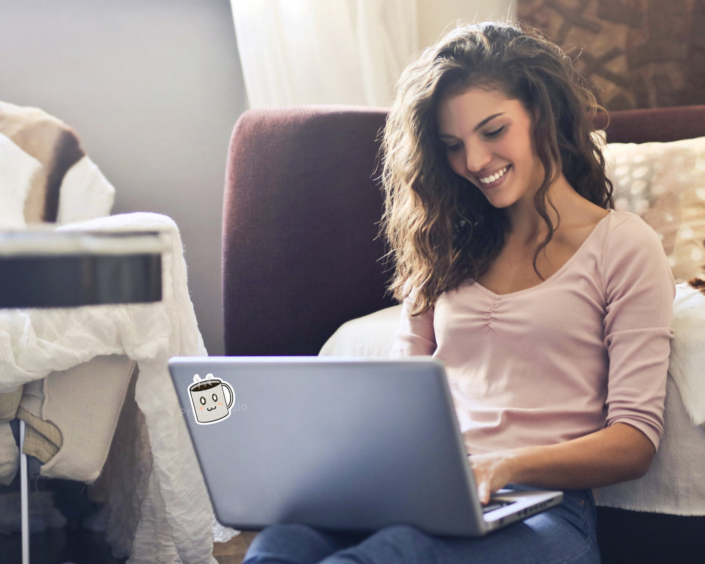 Adorable Coffee Cup Sticker