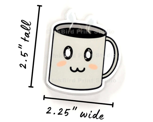 Adorable Coffee Cup Sticker