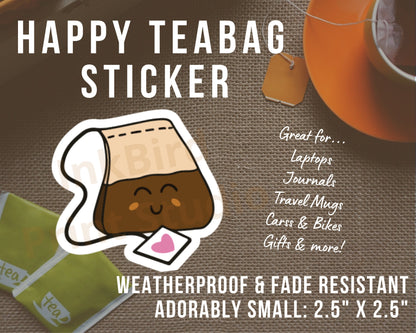 Adorable Happy Tea Sticker