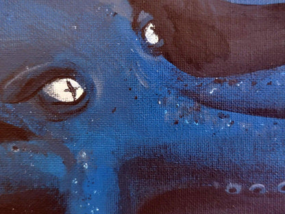 Octopus Painting, Acrylic 11"x14"